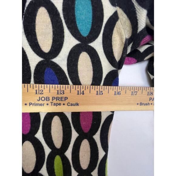 Trina Turk Women's XS Black/White 100% Merino Wool Button Front Cardigan - Picture 4 of 7